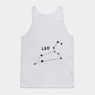 Zodiac Sign - Leo Black Tank Top